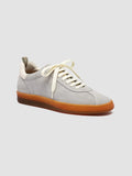 GINNASIO 101 - Grey Leather and Suede Sneakers - thumb image 3,side view