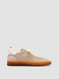 GINNASIO 101 - Beige Leather and Suede Sneakers - thumb image 1,side view