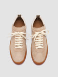 GINNASIO 101 - Beige Leather and Suede Sneakers - thumb image 2,side view