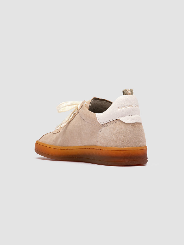 GINNASIO 101 - Beige Leather and Suede Sneakers