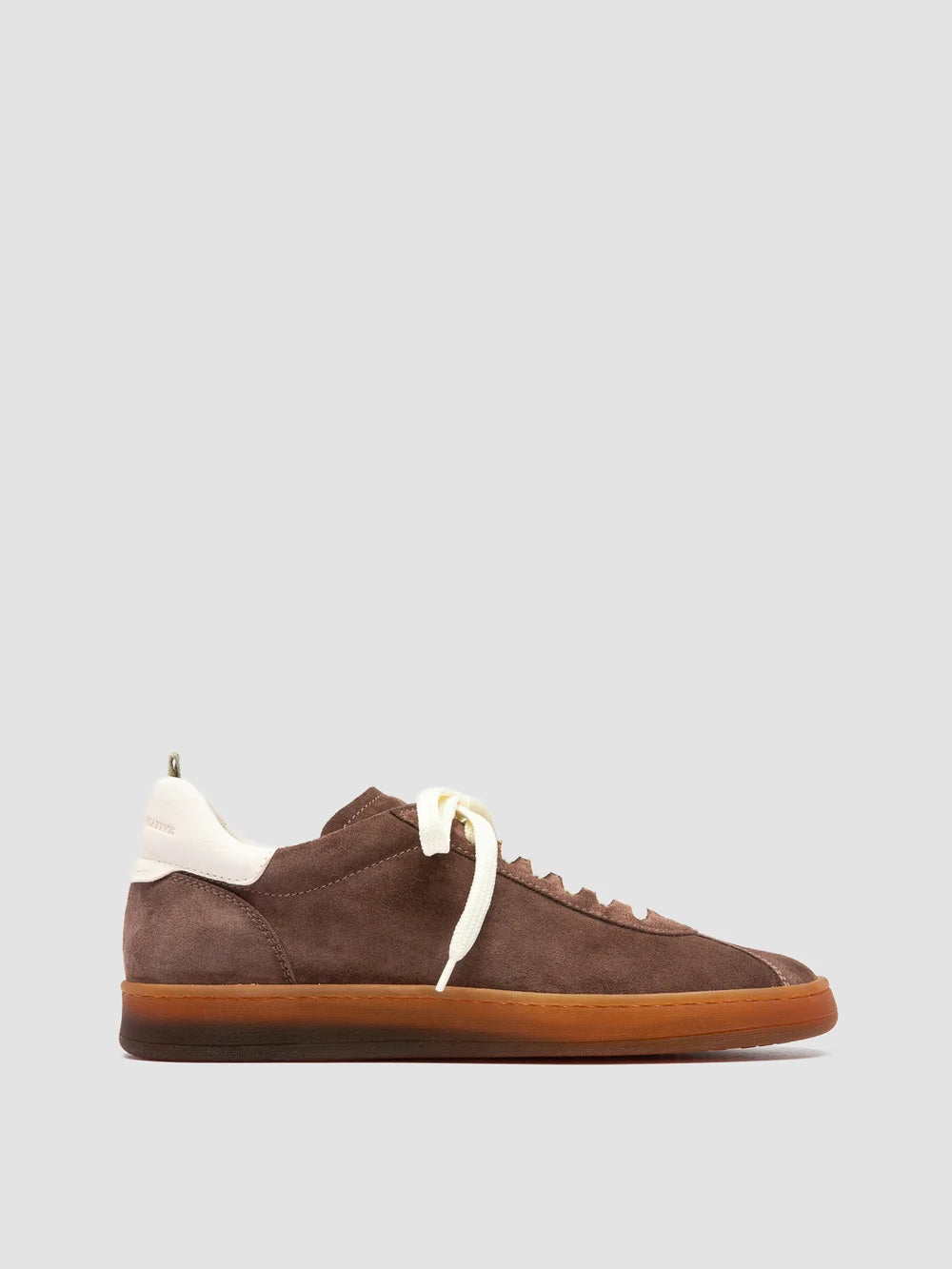 GINNASIO 101 - Brown Leather and Suede Sneakers - image 1,side view