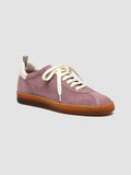 GINNASIO 101 - Rose Leather and Suede Sneakers - thumb image 3,side view