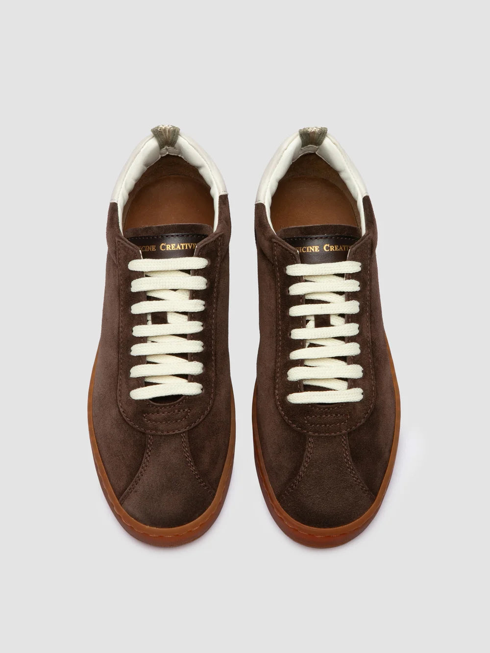 GINNASIO 103 - Brown Leather and Suede Sneakers - image 2,side view