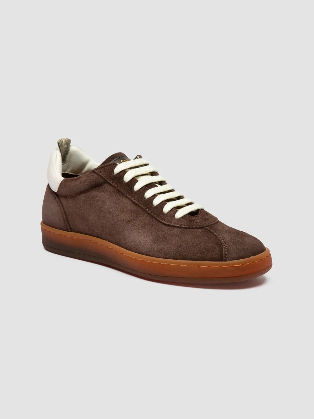 GINNASIO 103 - Brown Leather and Suede Sneakers - image 3,side view