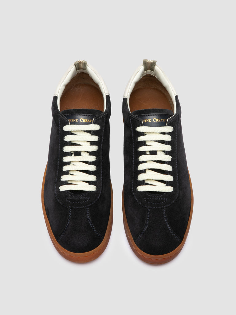 GINNASIO 103 - Blue Leather and Suede Sneakers