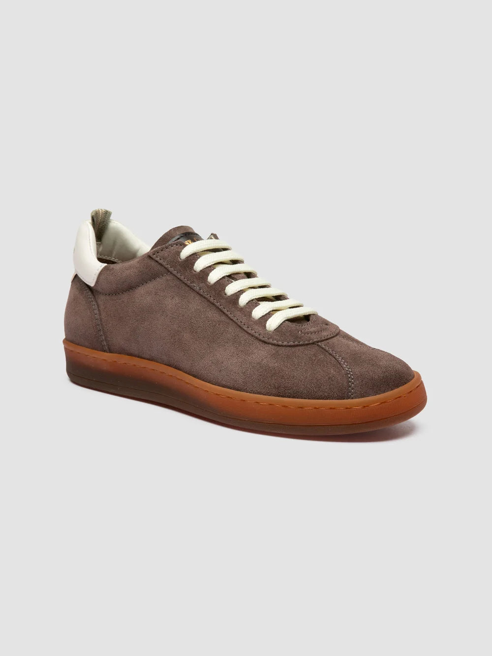 GINNASIO 103 - Brown Leather and Suede Sneakers - image 3,side view