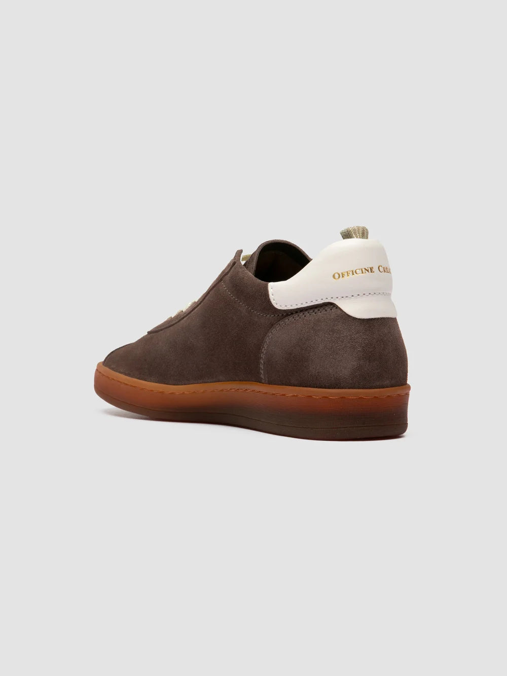 GINNASIO 103 - Brown Leather and Suede Sneakers - image 4,side view