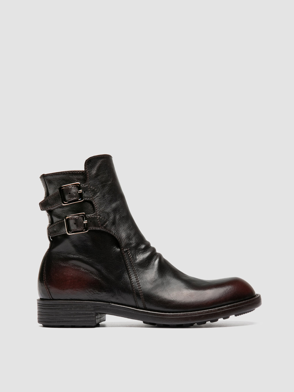 DIARY 114 - Brown Leather Zip Boots - image 1,side view