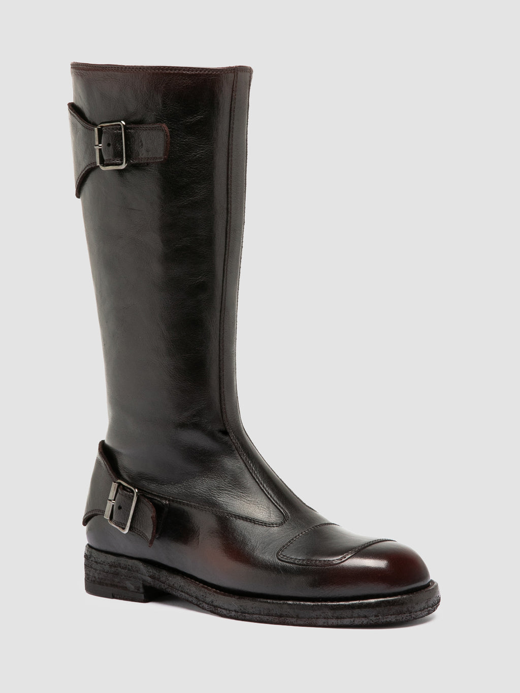 EPHYMERAL 004 - Brown Leather Zipped Boots - image 3,side view
