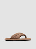 ESTENS 112 - Taupefarbene Zehenstegsandalen aus Wildleder - thumb image 1,side view