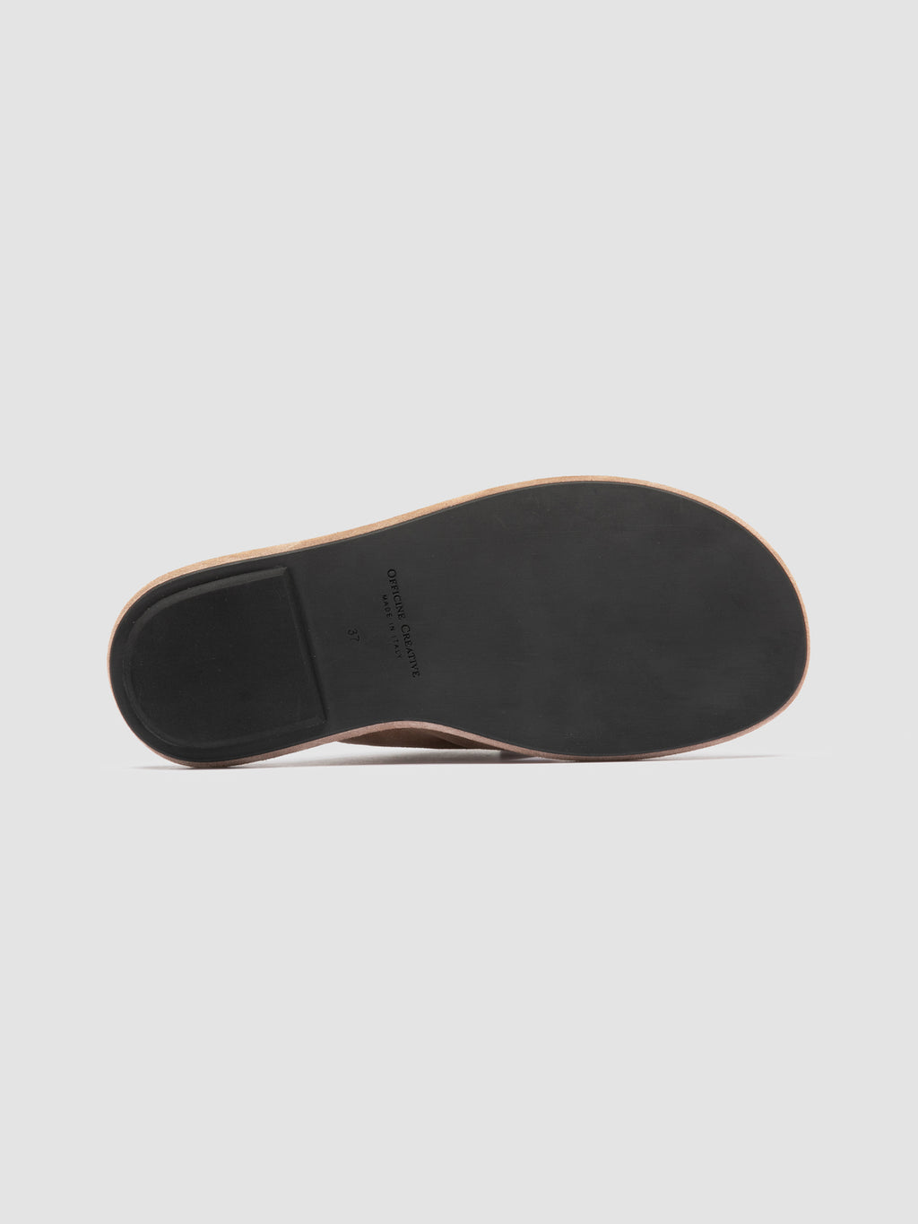 ESTENS 112 - Taupefarbene Zehenstegsandalen aus Wildleder - image 5,side view