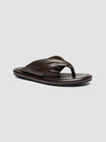 ESTENS 112 - Braune Zehenstegsandalen aus Leder - thumb image 3,side view