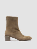 FLORE 012_W - Braune Wildlederstiefel mit Reißverschluss - thumb image 1,side view