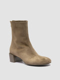 FLORE 012_W - Braune Wildlederstiefel mit Reißverschluss - thumb image 3,side view