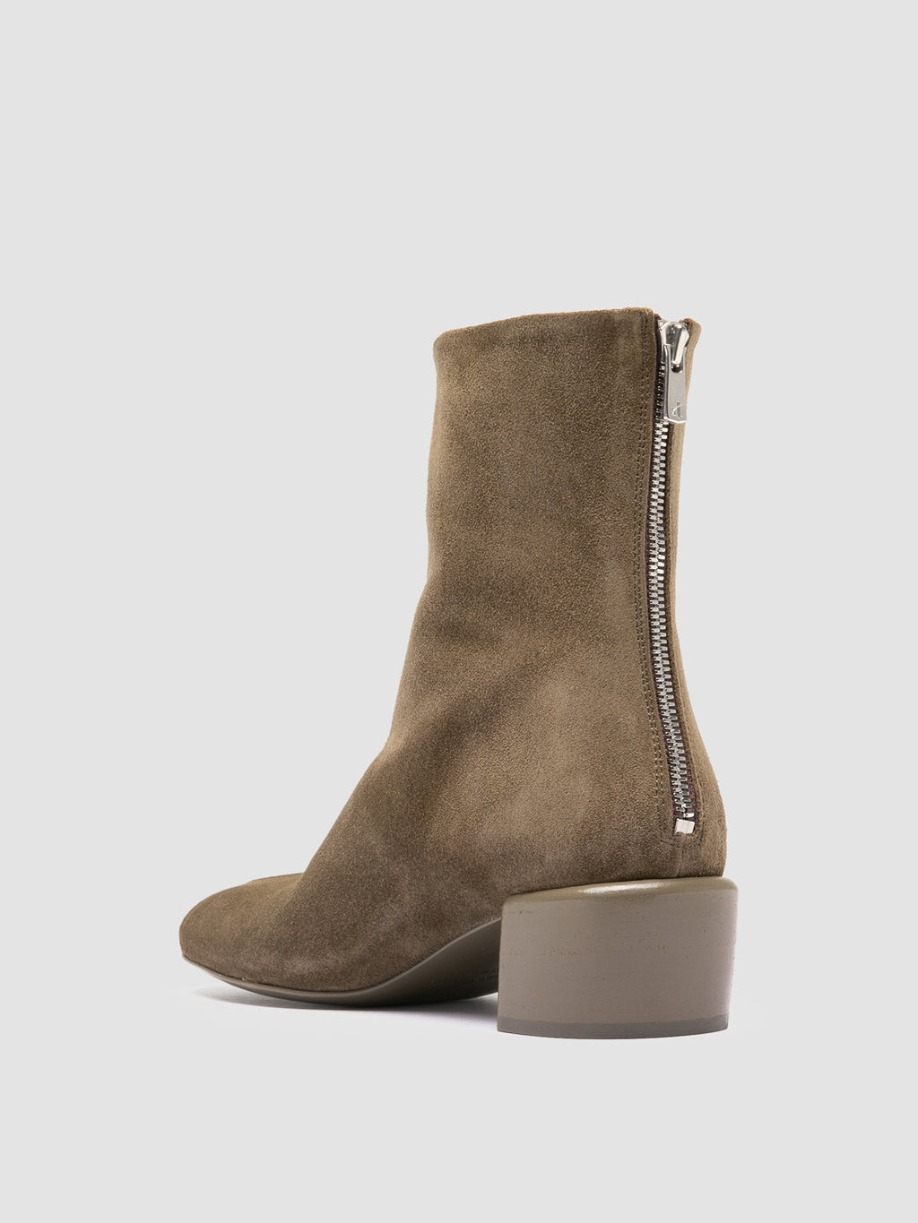FLORE 012_W - Braune Wildlederstiefel mit Reißverschluss - image 4,side view