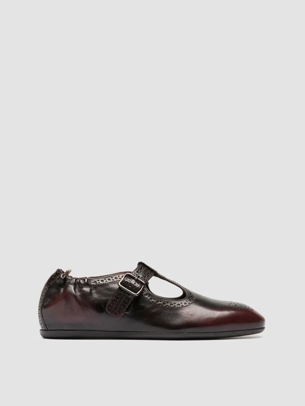 FONTRIERS 103 - Braune T-Bar-Schuhe aus Leder - image 1,side view