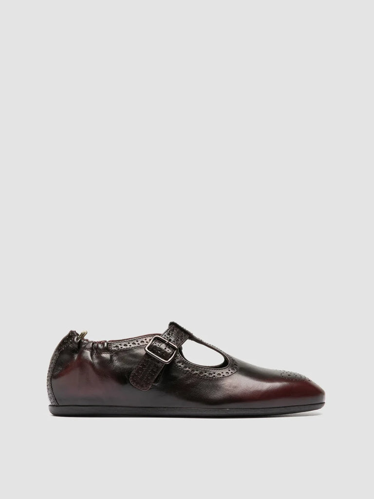 FONTRIERS 103 - Brown Leather T-bar Shoes