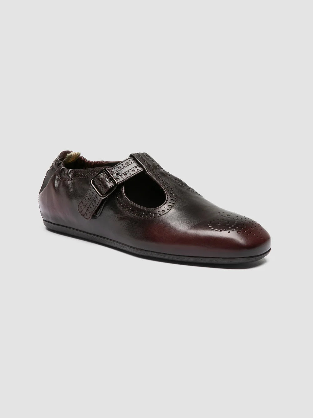 FONTRIERS 103 - Braune T-Bar-Schuhe aus Leder - image 3,side view