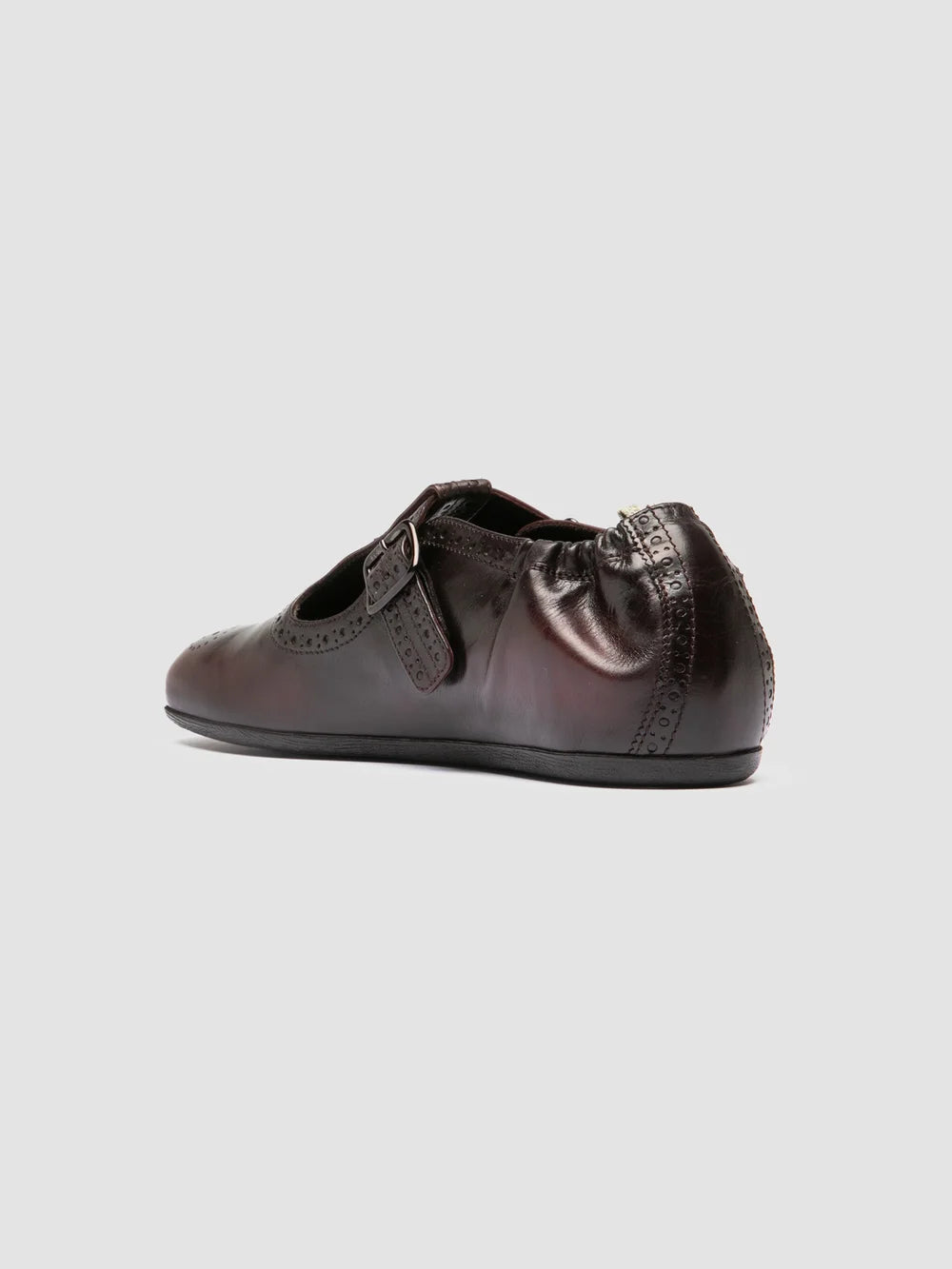 FONTRIERS 103 - Braune T-Bar-Schuhe aus Leder - image 4,side view