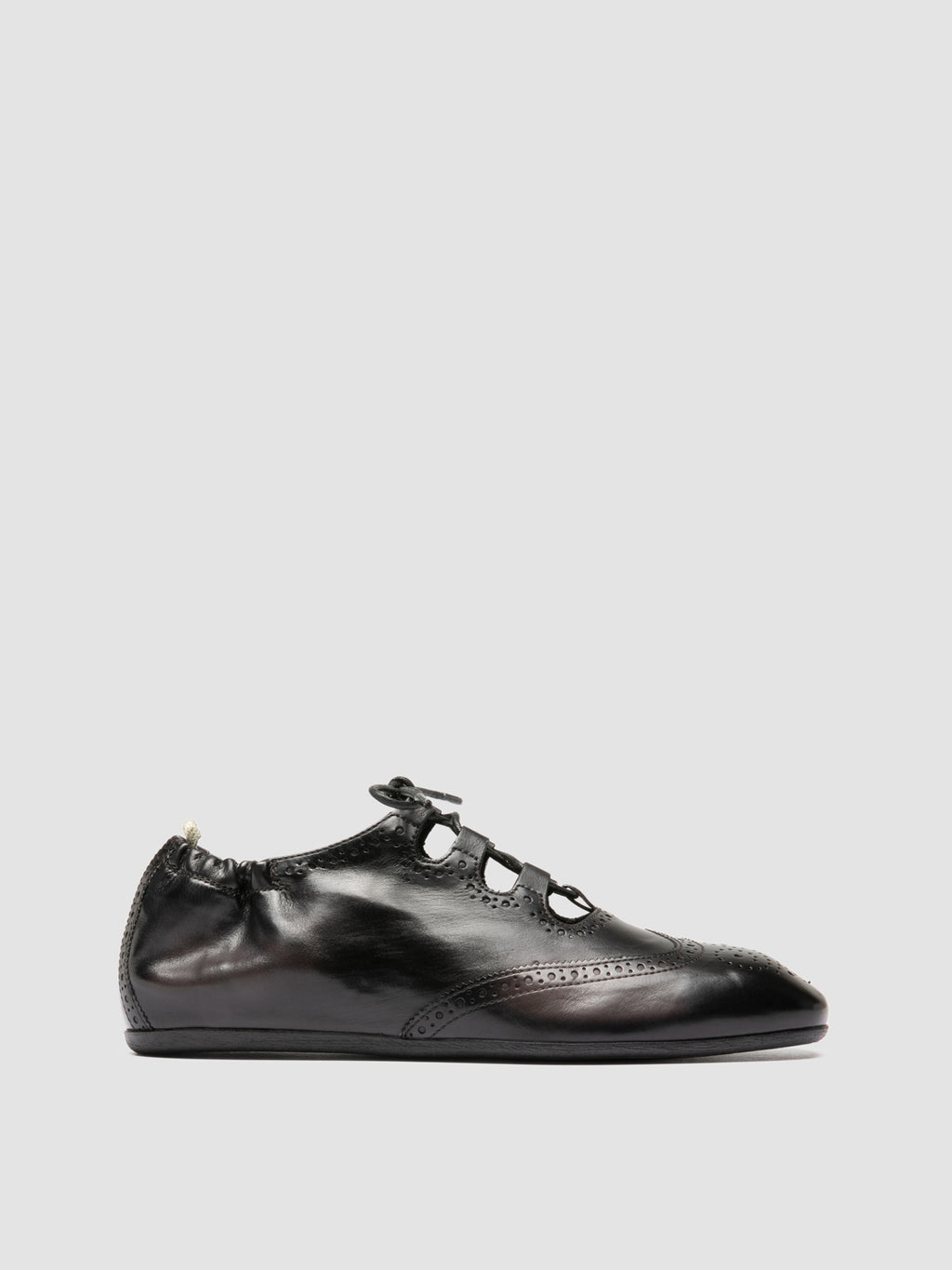 FONTRIERS 104 - Schwarze Derbyschuhe aus Leder - image 1,side view