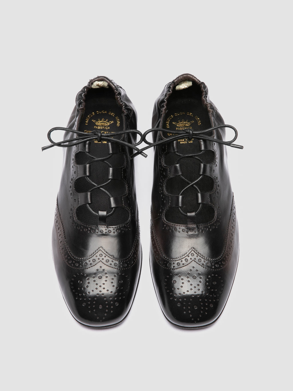 FONTRIERS 104 - Schwarze Derbyschuhe aus Leder - image 2,side view