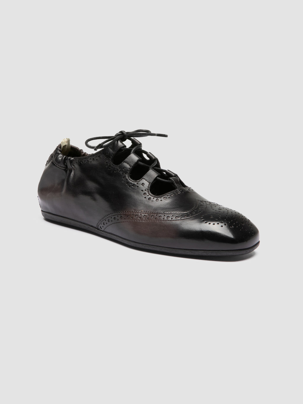FONTRIERS 104 - Schwarze Derbyschuhe aus Leder - image 3,side view