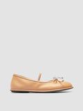 FONTAYNE 001 - Beige Leather Ballerina Shoes - thumb image 1,side view