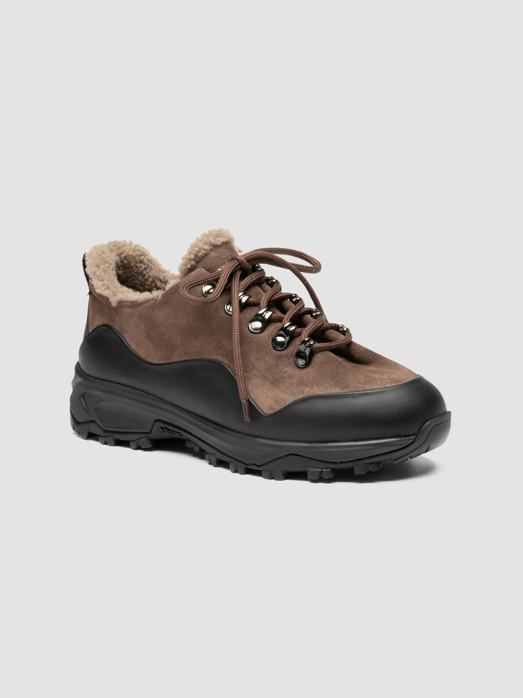 ITINERE 103 - Braungraue Sneaker aus Leder - image 3,side view