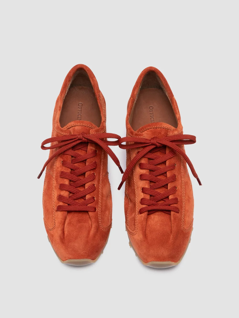 JARRED 101 - Red Suede Low-Top Sneakers - image 2,side view
