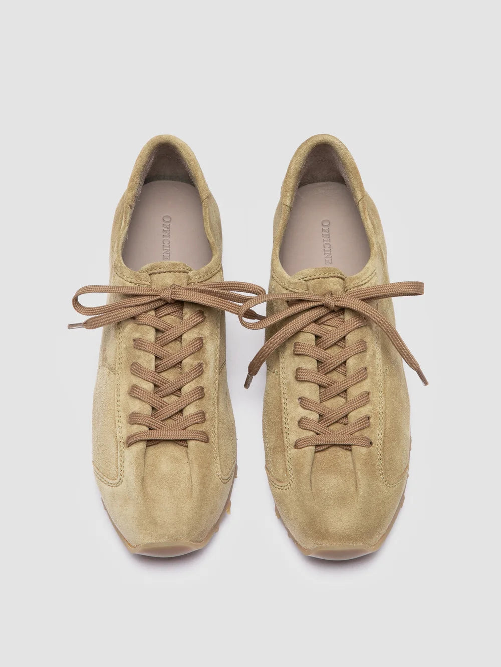 JARRED 101 - Beige Suede Low-Top Sneakers - image 2,side view