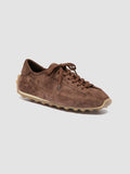 JARRED 101 - Brown Suede Low-Top Sneakers - thumb image 3,side view
