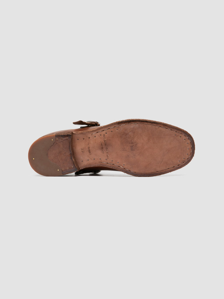 KALLIOPI 004 - Brown Leather T-Bar Shoes