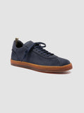 KARMA 101 - Blaue Low-Top-Sneaker aus Wildleder - thumb image 3,side view