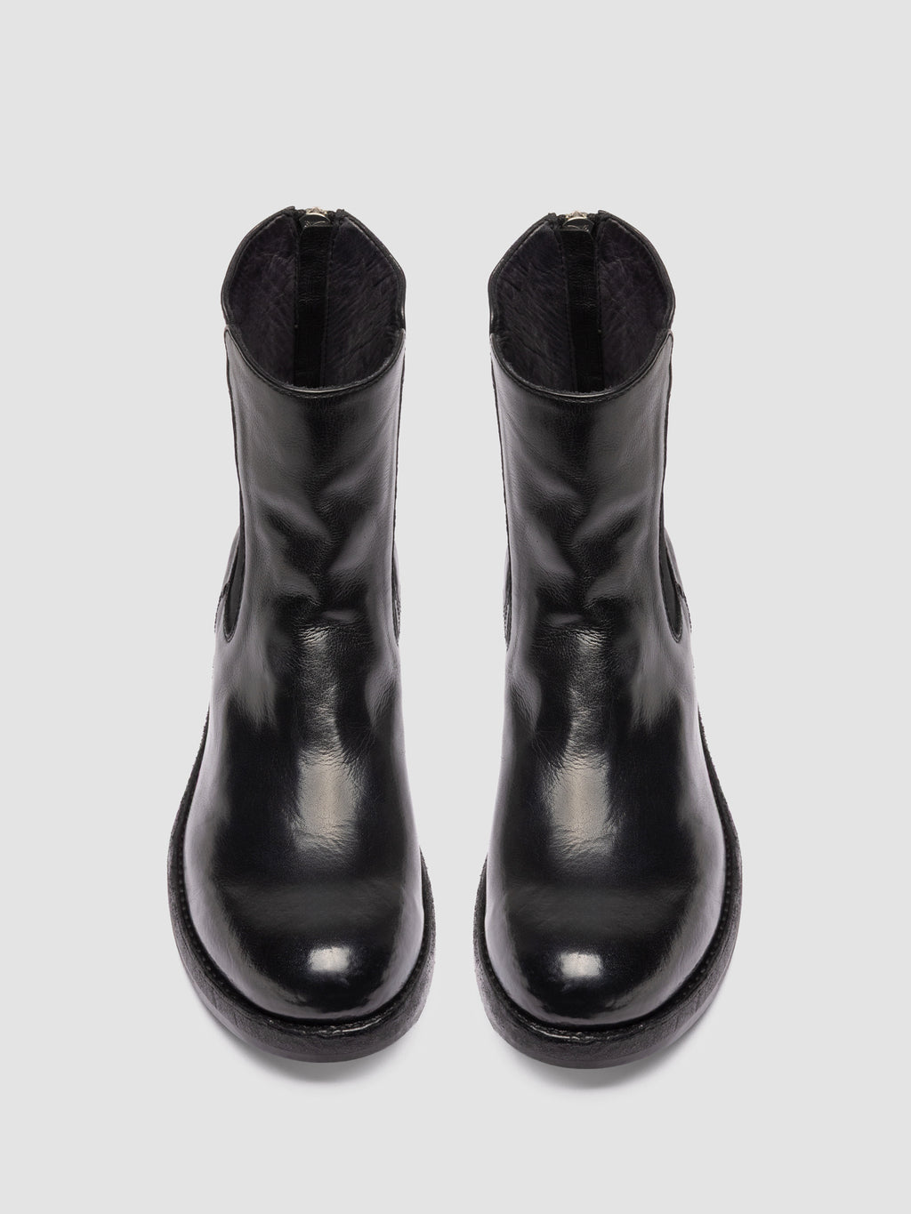 LEGRAND 139 - Schwarze Stiefel aus Leder mit Reißverschluss - image 2,side view