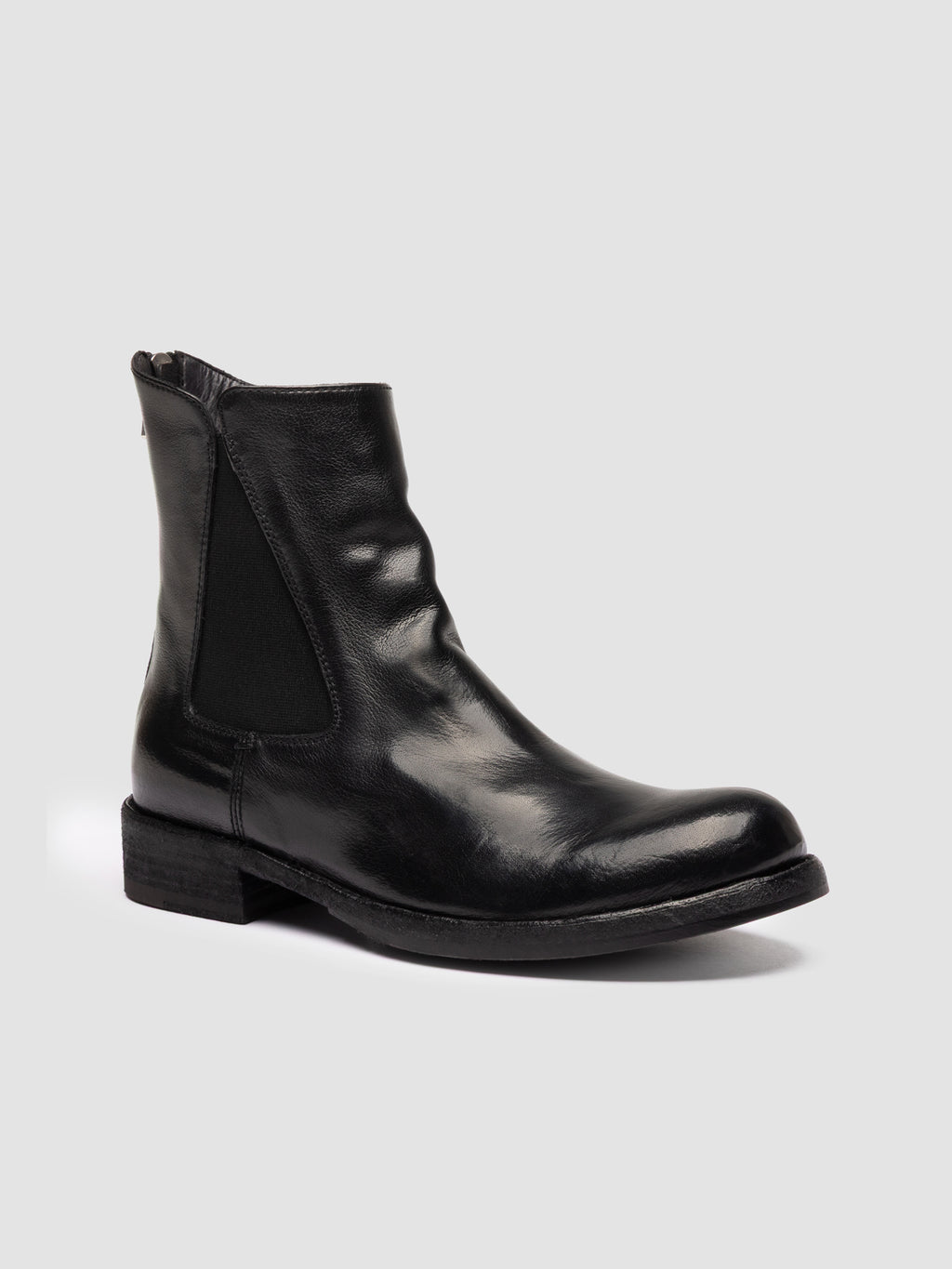 LEGRAND 139 - Schwarze Stiefel aus Leder mit Reißverschluss - image 3,side view