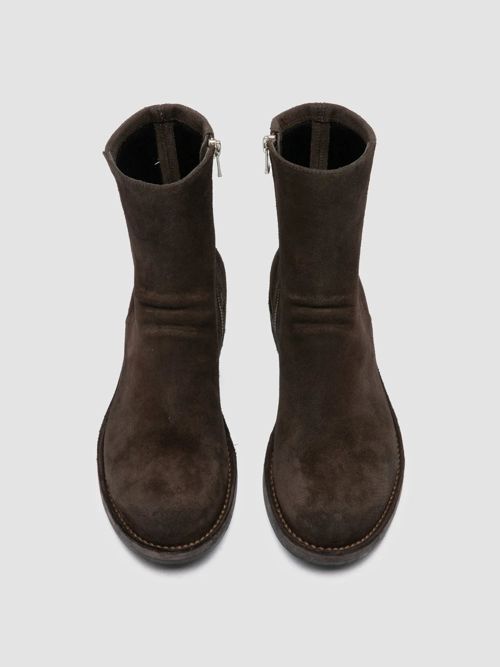 LEGRAND 171 - Braune Wildlederstiefel mit Reißverschluss - image 2,side view