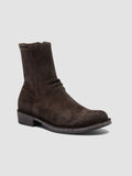 LEGRAND 171 - Braune Wildlederstiefel mit Reißverschluss - thumb image 3,side view