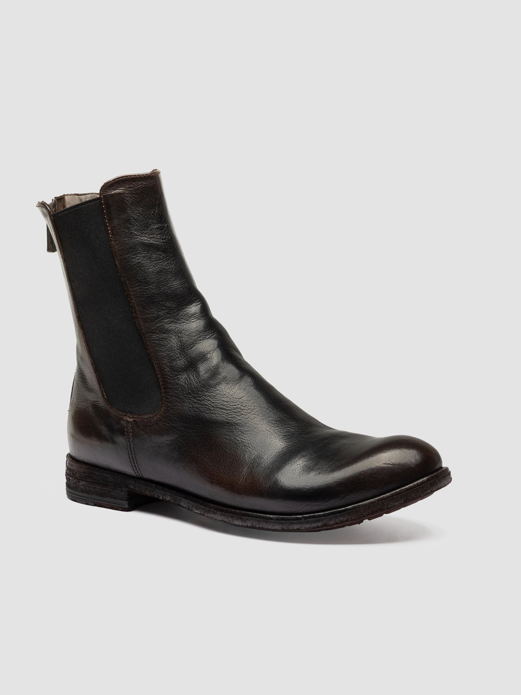 LEXIKON 073 - Braune Chelsea-Stiefel aus Leder - image 3,side view