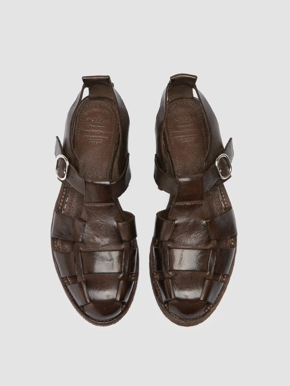 LEXIKON 536 - Braune Ledersandalen - image 2,side view