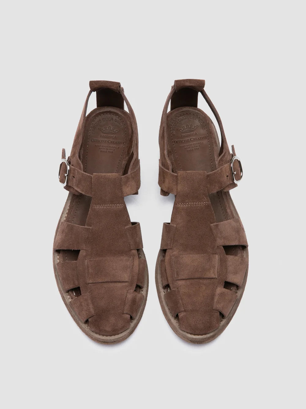 LEXIKON 536 - Braune Sandalen aus Wildleder - image 2,side view