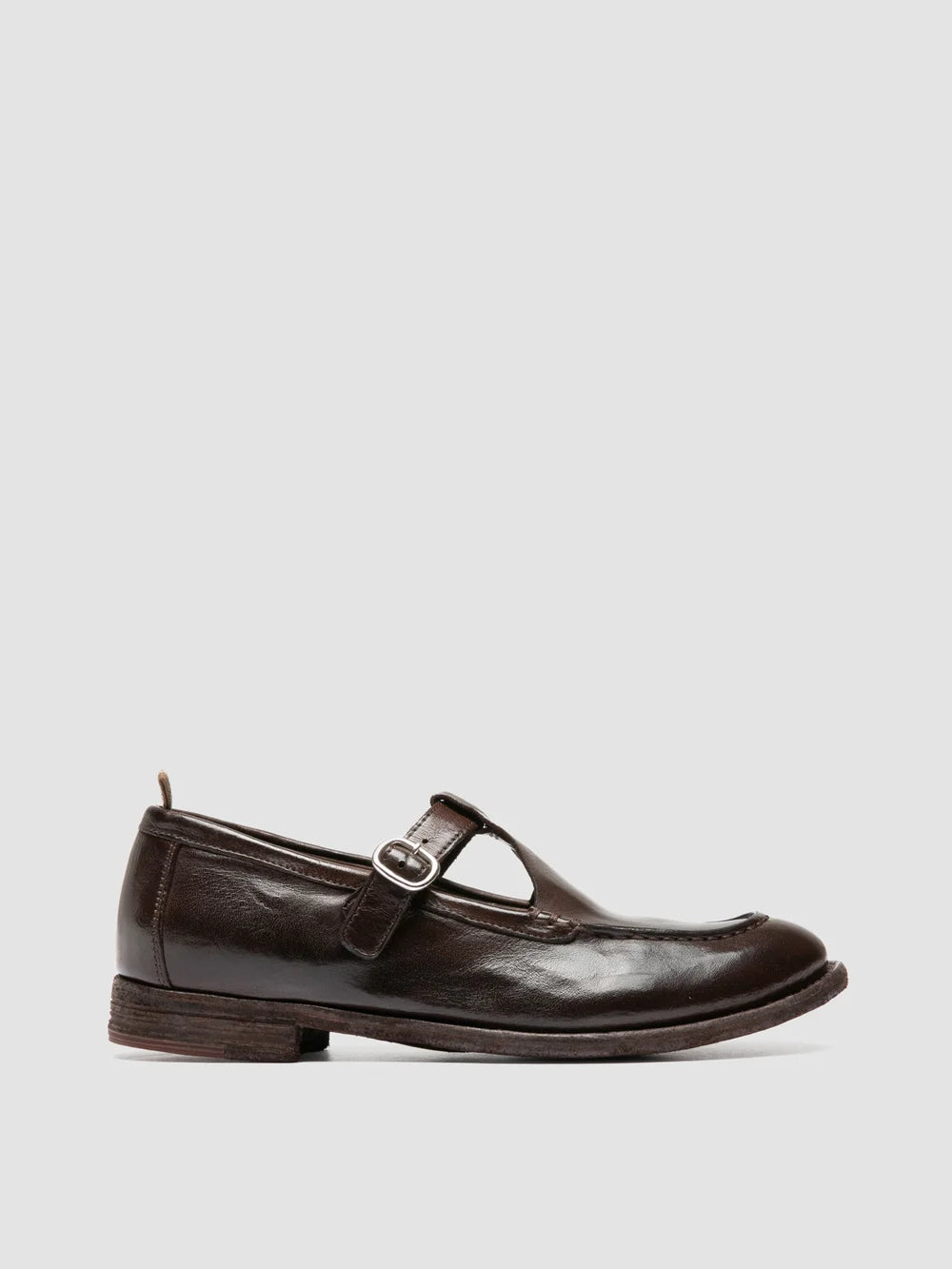 LEXIKON 552 - Braune Lederschuhe mit T-Steg - image 1,side view
