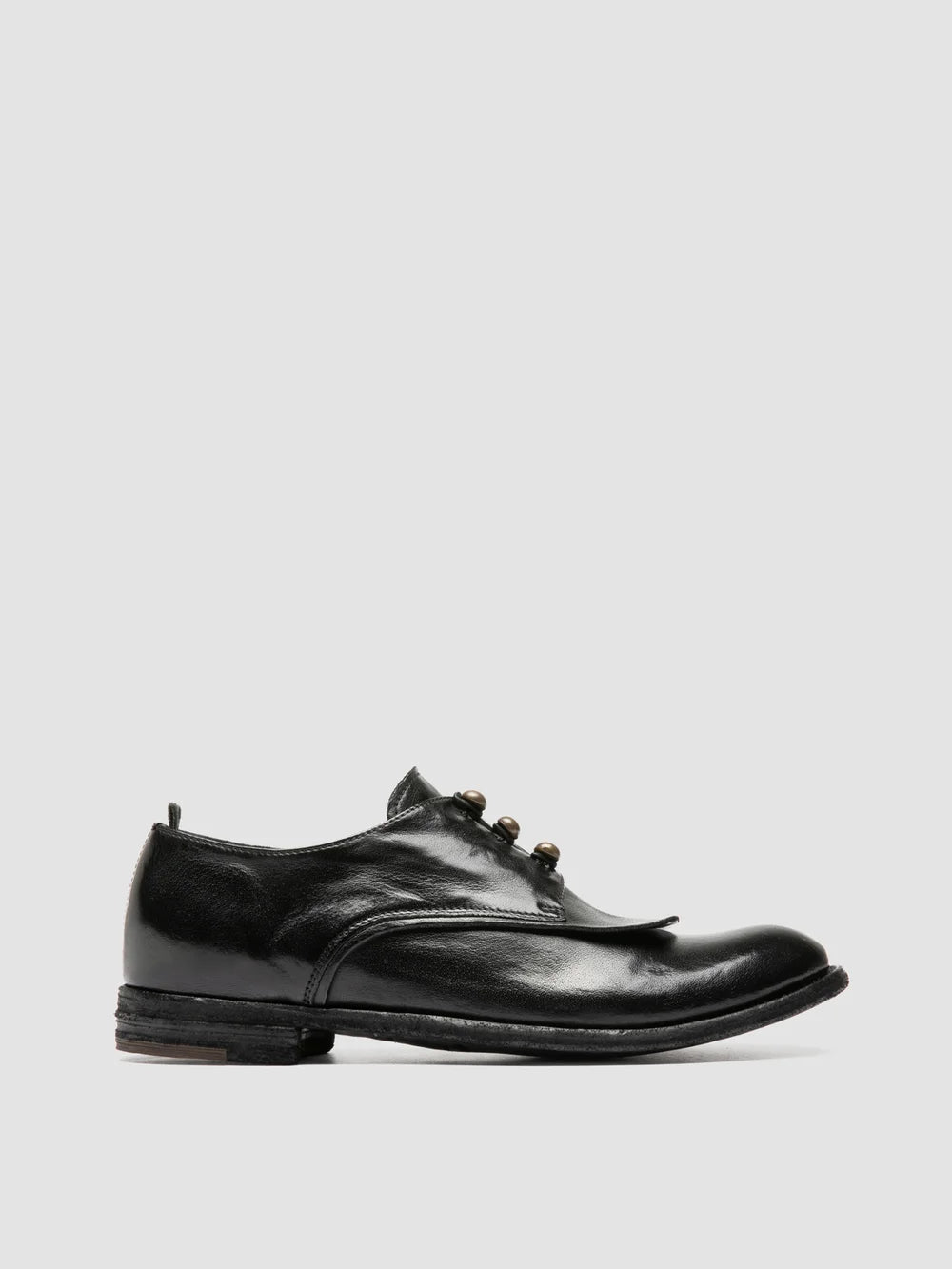 LEXIKON 554 - Schwarze Derby-Schuhe aus Leder - image 1,side view