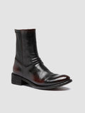 LISON 041 - Burgundy Leather Ankle Boots - thumb image 3,side view