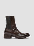 LISON 041 - Brown Leather Zipped Boots - thumb image 1,side view