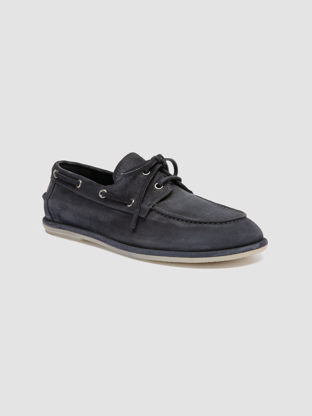 LOVE 101 - Blaue Bootsschuhe aus Wildleder - image 3,side view