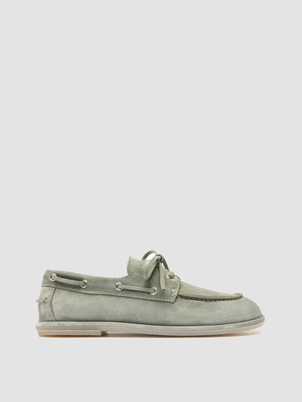 LOVE 101 - Grüne Segelschuhe aus Wildleder - image 1,side view