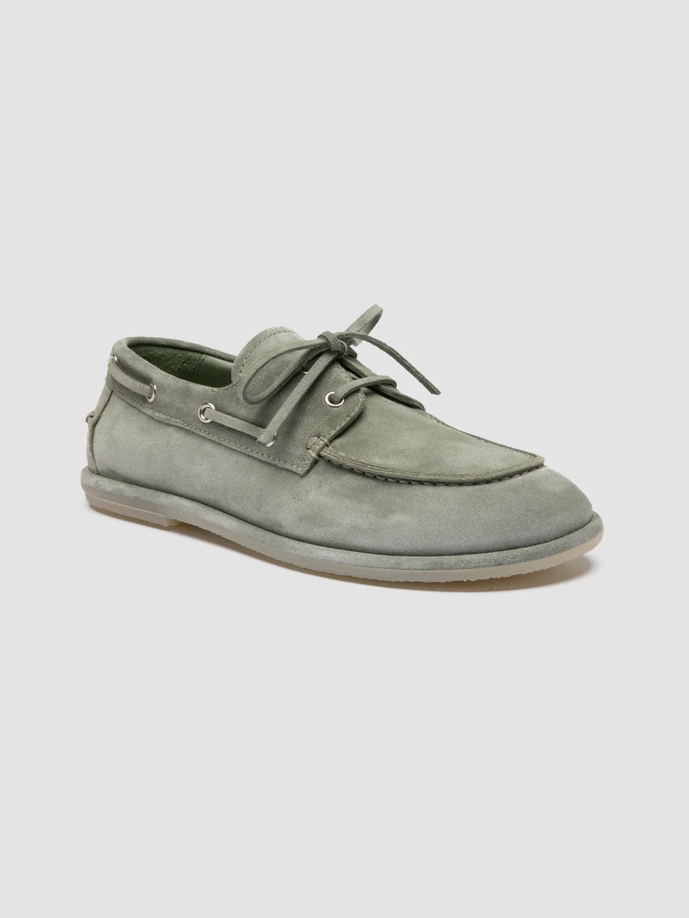 LOVE 101 - Grüne Segelschuhe aus Wildleder - image 3,side view