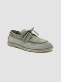 LOVE 101 - Grüne Segelschuhe aus Wildleder - thumb image 3,side view