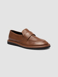 MARJORY 103 - Brown Leather Penny Loafers - thumb image 3,side view