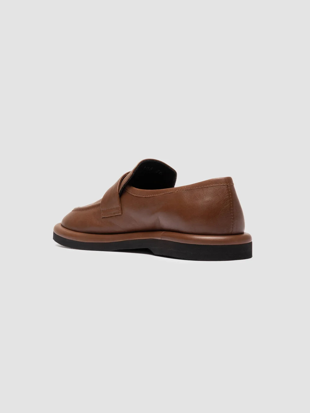 MARJORY 103 - Brown Leather Penny Loafers - image 4,side view